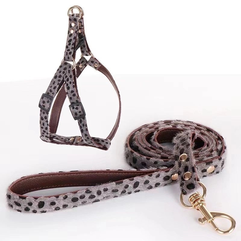 Luxury Mohair Leopard Print Pet Collar British Style | Pet Accessories