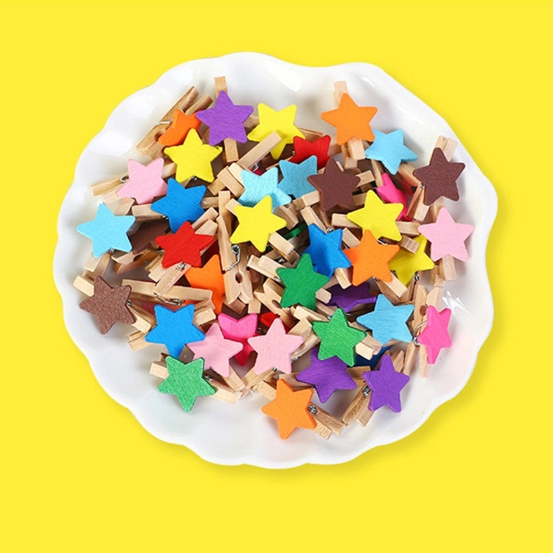 200 Pcs Wood Earrings Mix Star Heart Flower Shapes Minimalist Classic Casual Style|Jewelry & Accessories