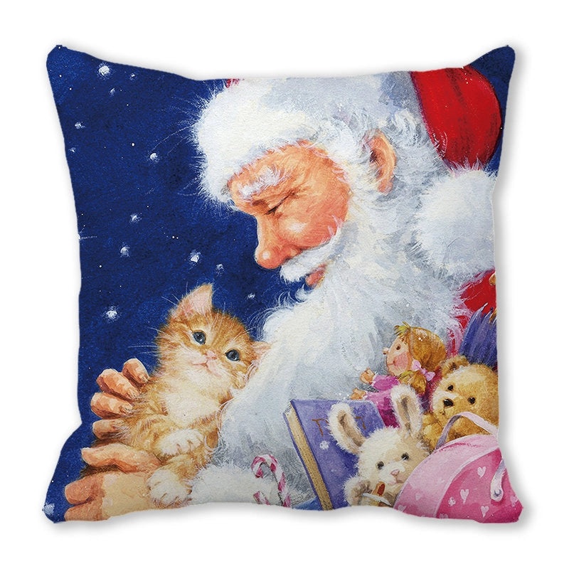 Festive Santa Pillow Covers for Couch Sofa Christmas Home Decor|Home Decor & Pillows