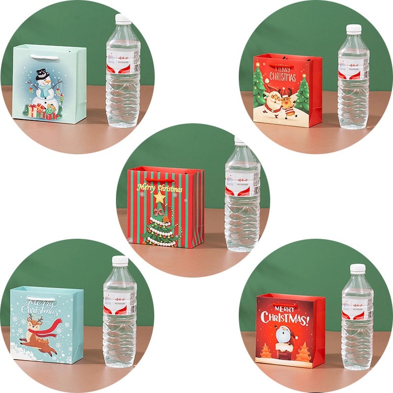Christmas Cartoon Paper Gift Bags for Party Favors | Holiday Party Supplies