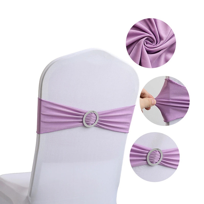 Elegant Solid Color Polyester Chair Cover for Weddings and Events|Home Decor & Furniture Accessories