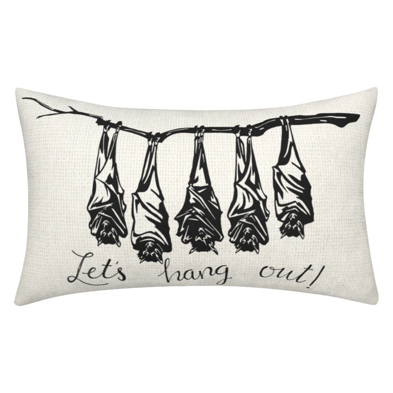 Halloween Ghost Letter Print Pillow Cover Cute Funny Polyester Case | Home Decor Pillow Covers