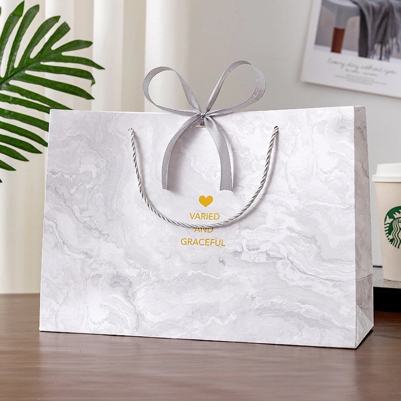 Nordic White Letter Cardboard Gift Bags for Party Festival Wrapping | Party Supplies