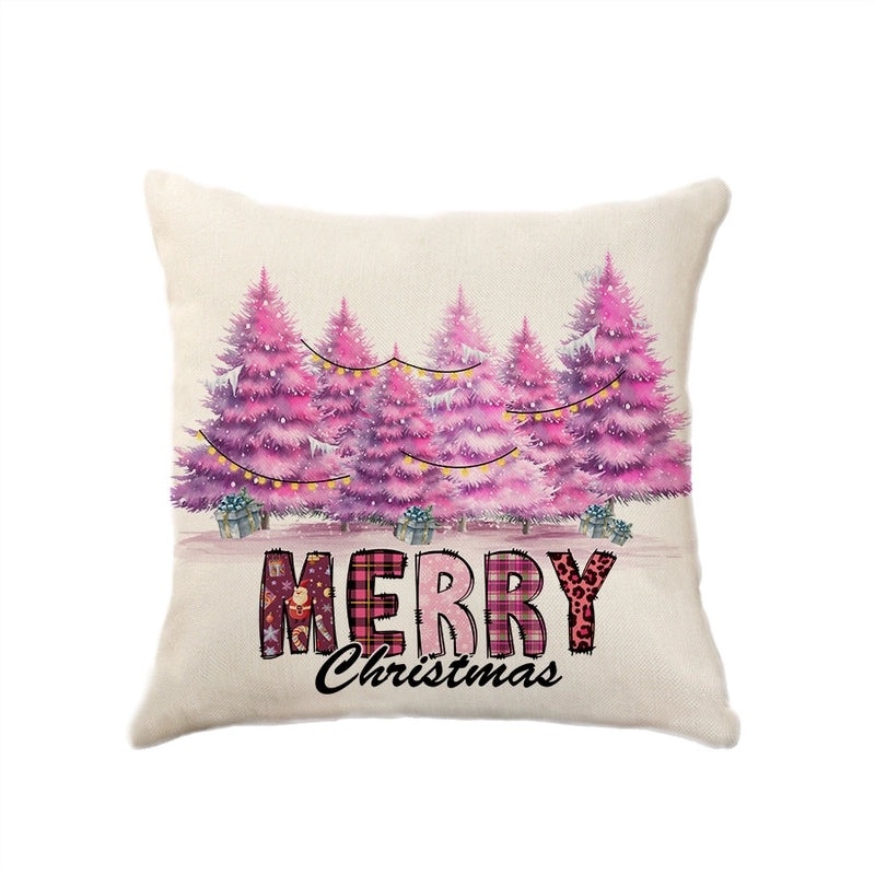 Christmas Holiday Letter Polyester Pillow Covers Couch Sofa Decoration|Home Decor Cushion Covers