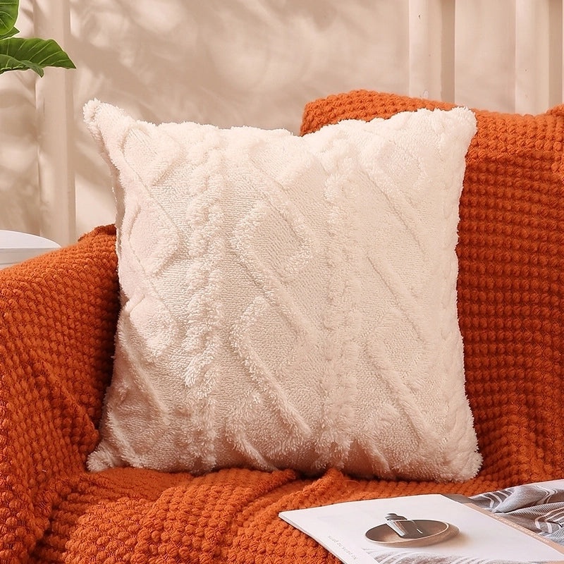 Cozy Retro Solid Color Plush Pillow Covers | Home Decor Pillows