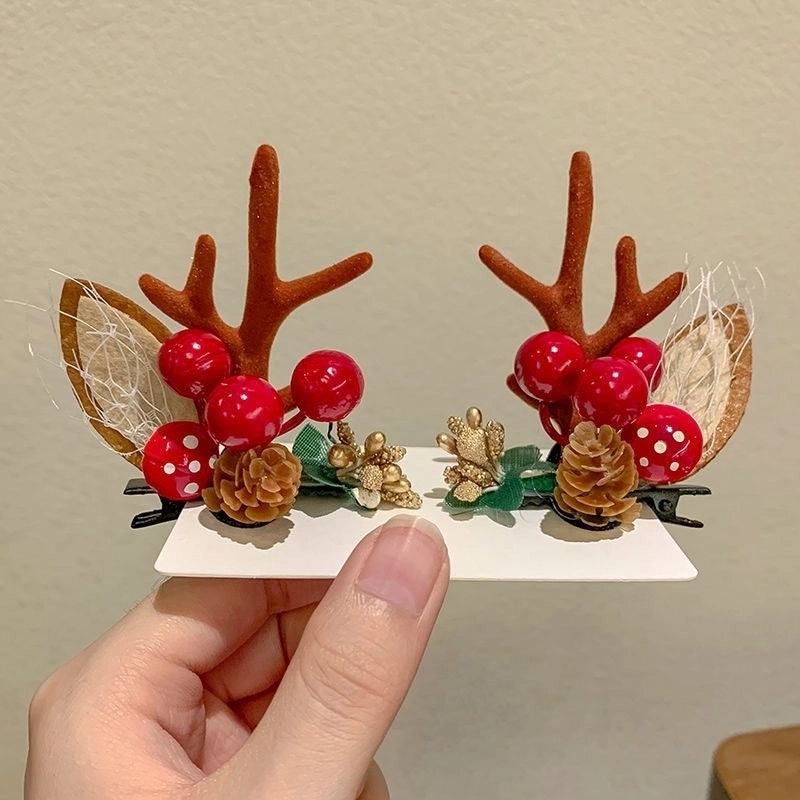Festive Resin Antler Hairpin for Daily Wear|Hair Accessories