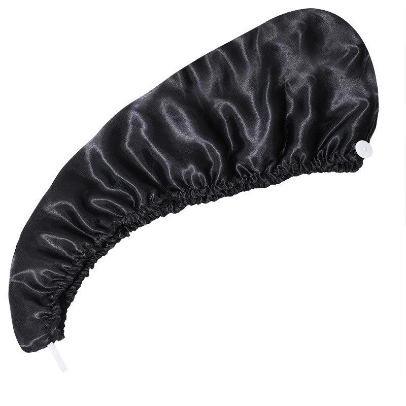 Solid Color Soft Faux Silk Hair Drying Cap for Everyday Use|Hair Care Accessories