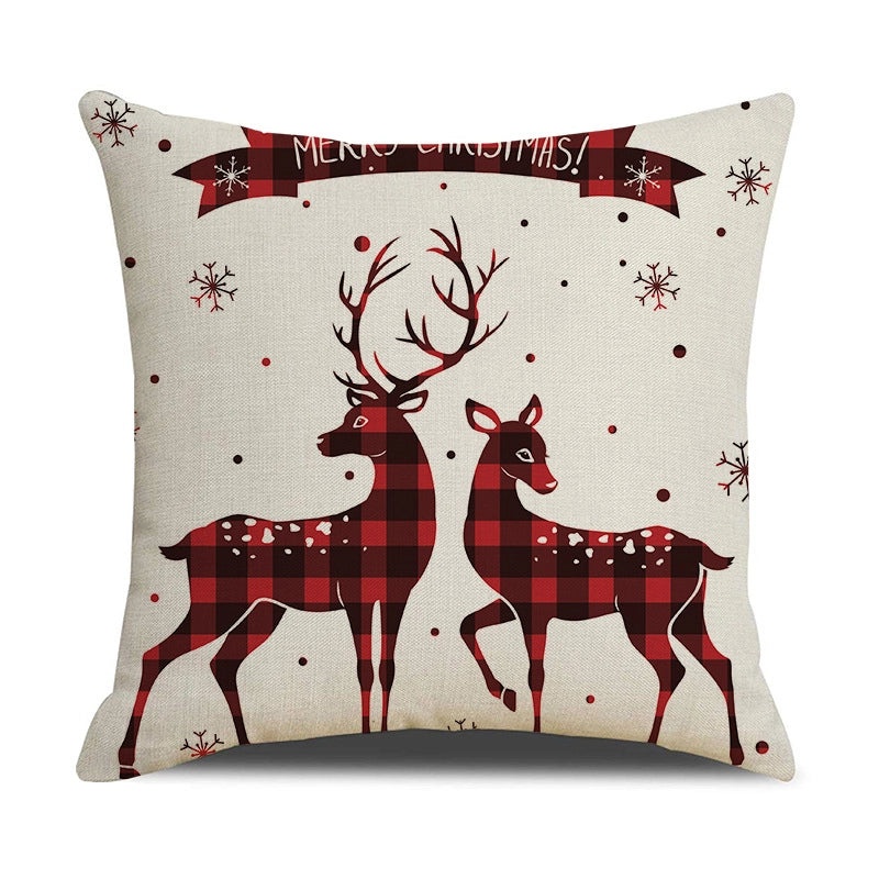 Stylish Elk Print Polyester Pillow Covers | Home Decor Pillows