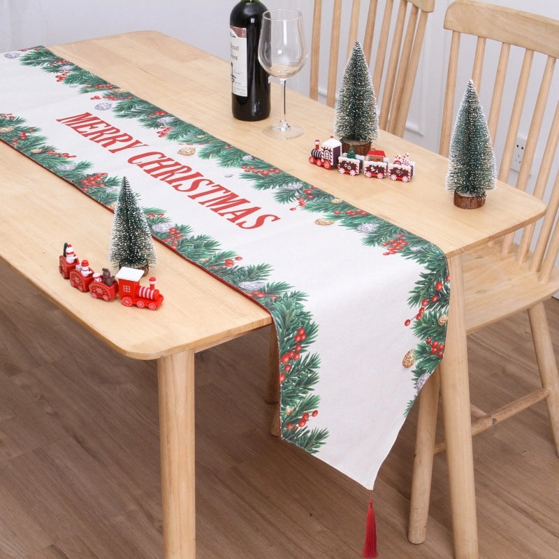 Minimalist Christmas Tree Letter Table Runner for Office Decor|Home Decor/Table Linens