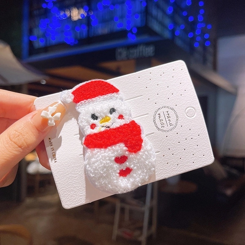 Minimalist Christmas Tree Hairpin with Bow Knot and Elk Design|Hair Accessories