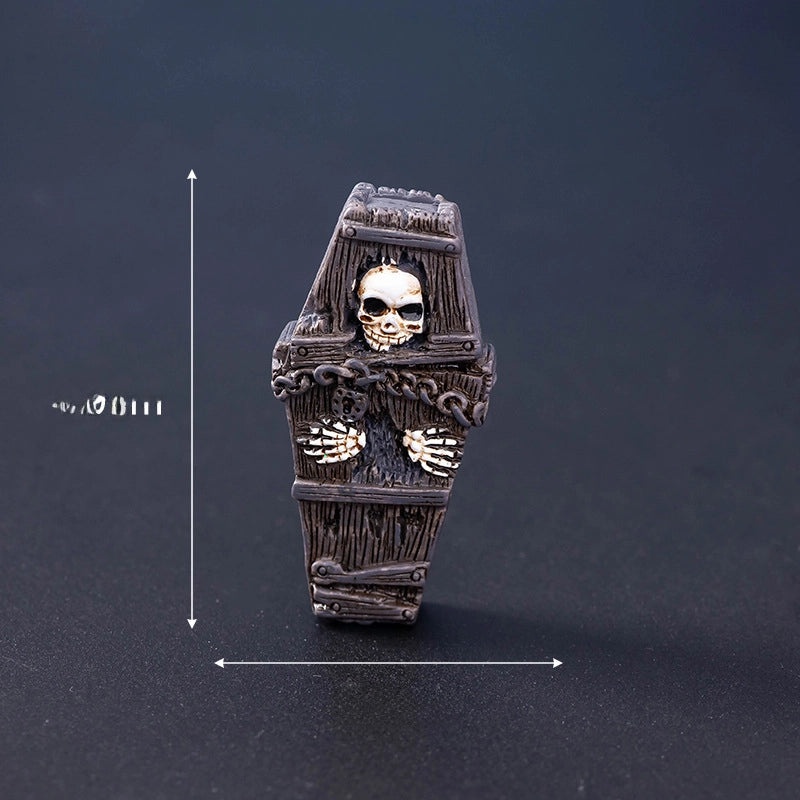 Halloween Mini Resin Skull & Mummy Ornaments Ghost Decorations for Home Desktop Creative Horror Festival|Halloween Decorations