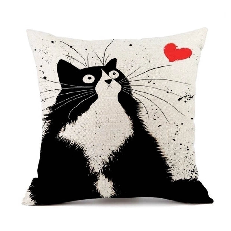 Adorable Cat-Themed Decorative Pillow Covers|Home Decor & Bedding
