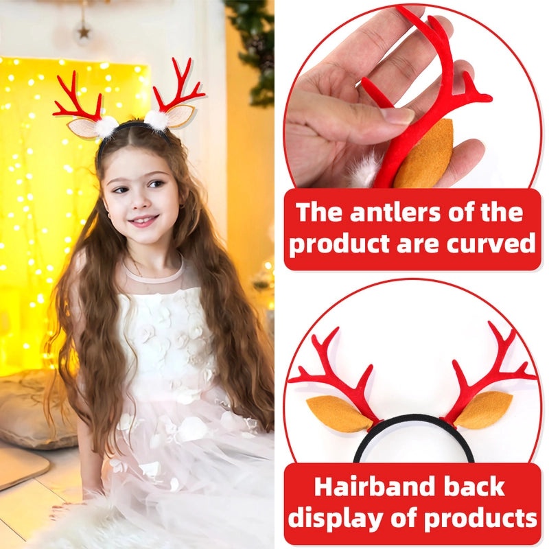 Christmas Reindeer Antlers Hair Band for Party Costume Props | Festival Accessories