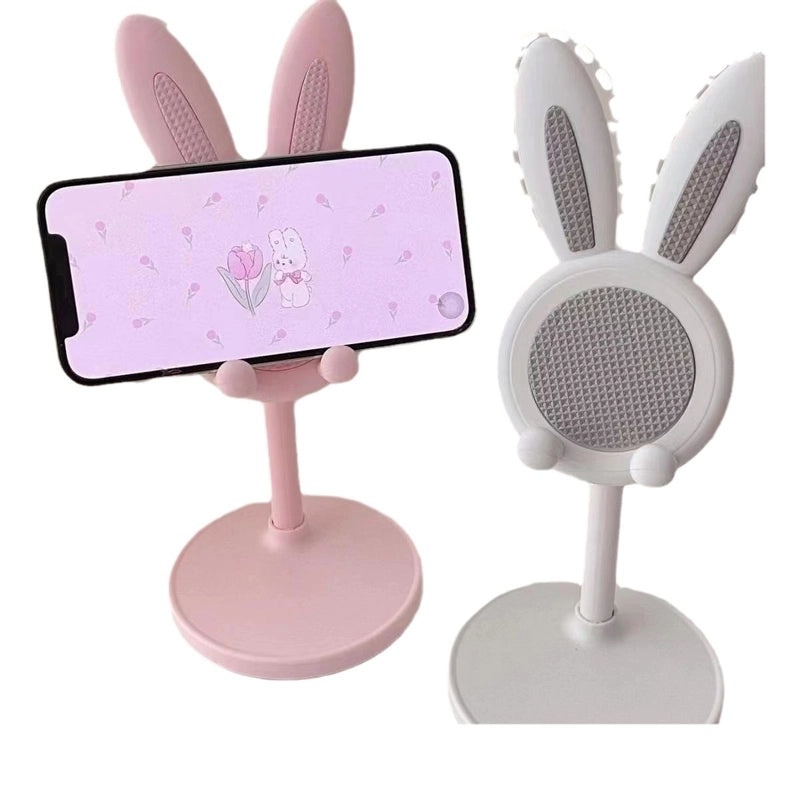 Adjustable Bunny Phone Holder Stand | Mobile Desktop Bracket for Students, Selfies, Live Streaming | Home & Office Accessories|Phone Accessories