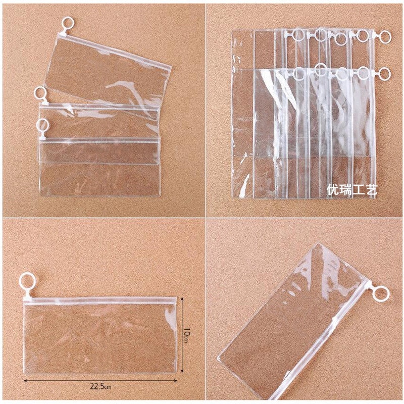 Transparent PVC Zipper Bag for Stationery Soft Packaging Lightweight Durable | Stationery Bags