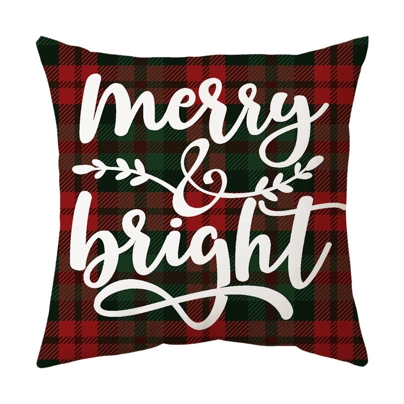 Festive Christmas Tree Snowflake Elk Plush Cushion Covers for Home Decor|Home Decor & Accessories