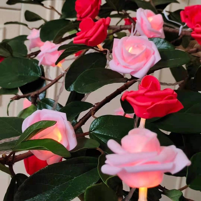 Valentine's Day Rose PVC String Lights Cute Party Decoration | Home Decor Lighting