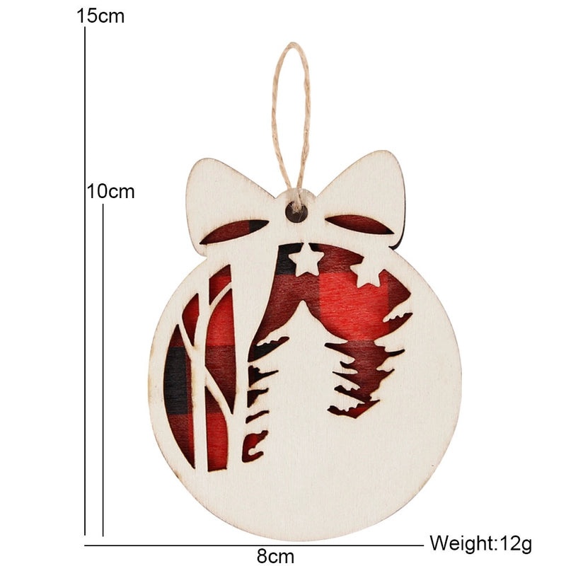 Christmas Wooden Deer Bow Knot Hanging Ornament for Party and Home Decoration|Christmas Ornaments & Decorations