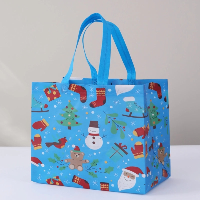 Christmas Cute Santa Claus and Christmas Tree Nonwoven Gift Bags for Party Festival|Holiday Party Supplies