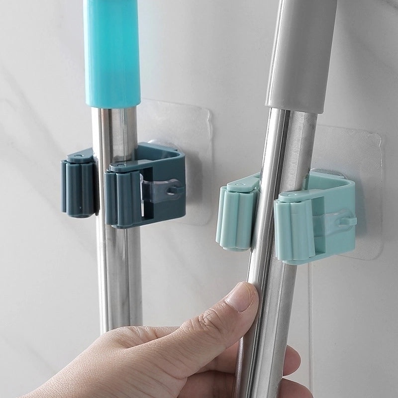 Fashion No-Drill Wall Mounted Mop Holder | Home Organization and Cleaning Accessories