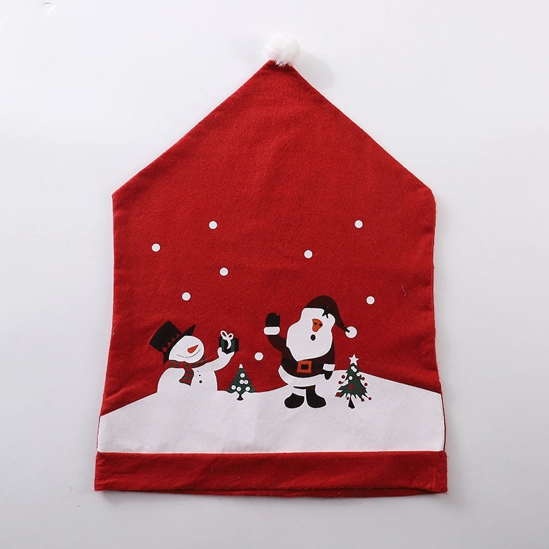 Festive Santa Claus Chair Cover for Christmas Party|Holiday Decorations