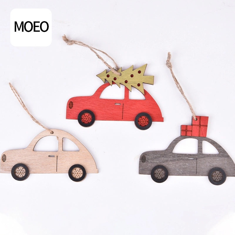 Minimalist Christmas Color Block Wooden Jewelry for Holiday and Daily Wear|Festive Accessories