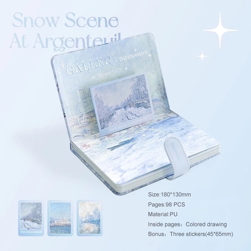 Sweet Pu Leather Landscape Notebook for School Learning | Stationery & Notebooks