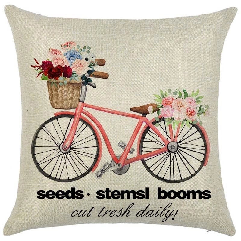 Rustic Floral Linen Pillow Covers | Home Decor & Bedding