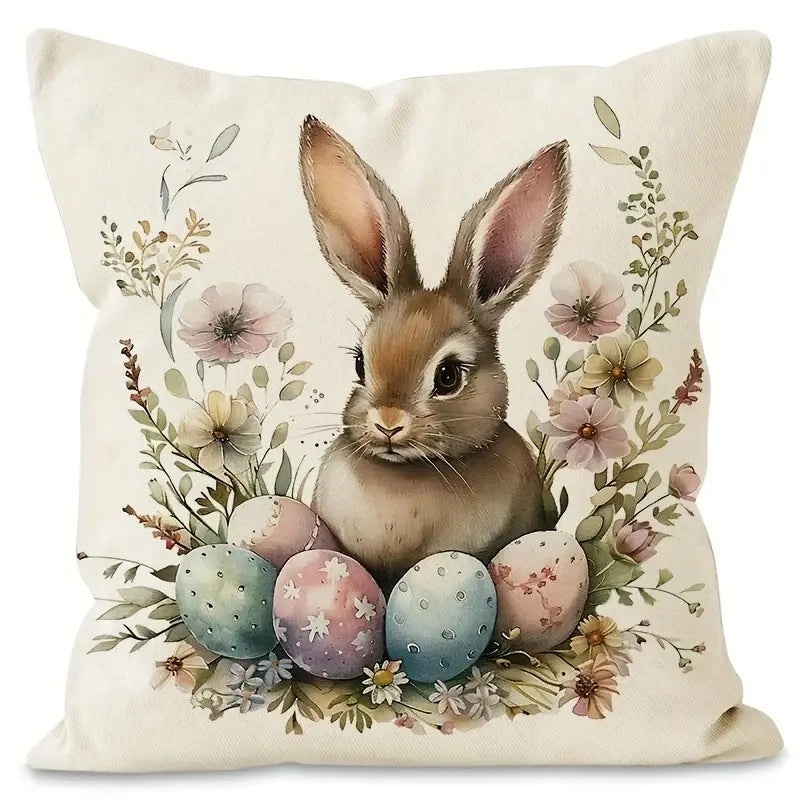 Minimalist Easter Rabbit Linen Pillow Covers for Couch Sofa Decor|Home Decor Pillows
