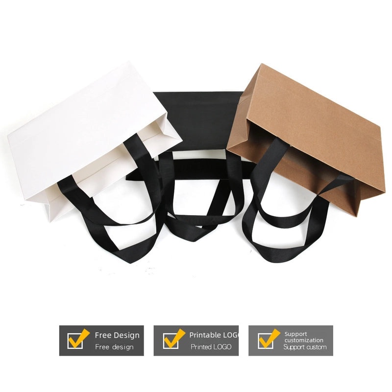 Blank Kraft Paper Handbag with Thread Rope for Custom Printing | Promotional Paper Bags