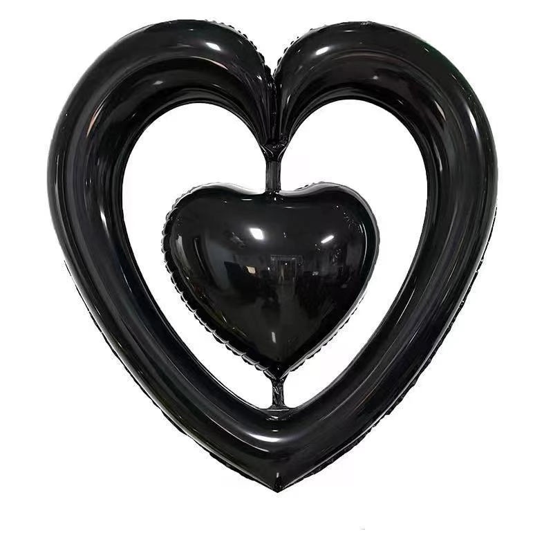 Minimalist Heart-Shaped Aluminum Foil Balloons for Festivals and Parties 25pcs Pack|Party Supplies Balloons