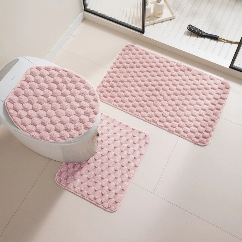 Casual Solid Color Polyester Bath Mat for Bathing|Home & Bath Accessories
