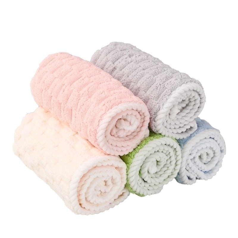 Soft Warm Coral Fleece Towels for Everyday Use|Home & Kitchen Textiles