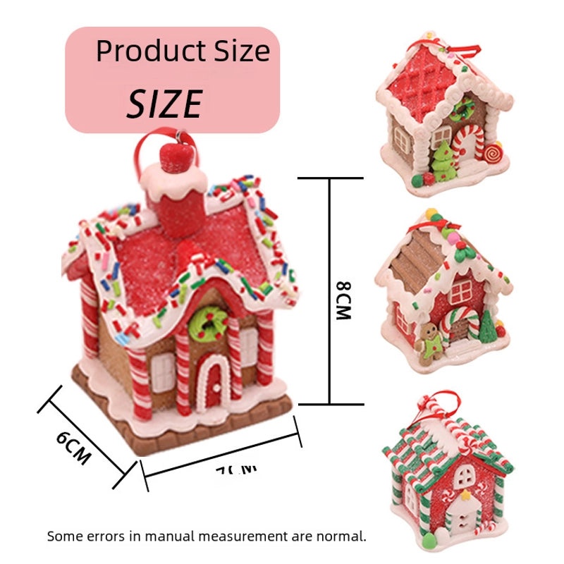 Christmas Soft Clay House Ornament Creative Desktop Decoration Small Holiday Gift Ideas|Home Decor & Seasonal Decorations