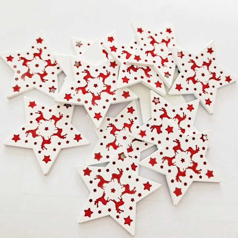 Creative Wooden Christmas Ornaments DIY Home Pendant Crafts Factory Direct | Home Decor & DIY Accessories