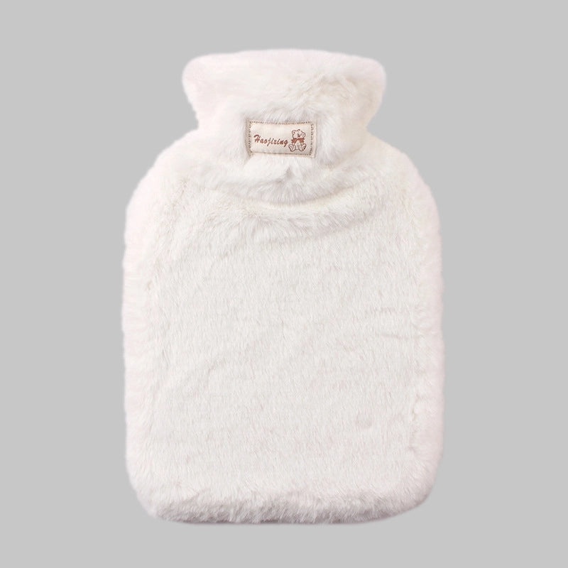 2L Large PVC Hot Water Bag with Imitation Rabbit Wool Flannel Cover, Hand Warmer and Hot Compress | Winter Accessories