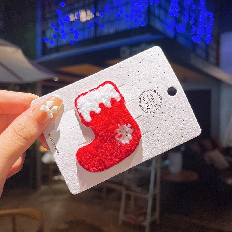 Minimalist Christmas Tree Hairpin with Bow Knot and Elk Design|Hair Accessories