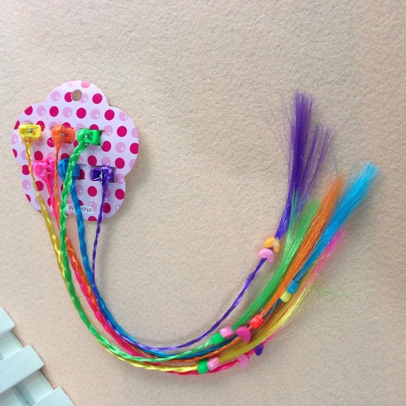 Cute Kids Heart-Shaped Feather Braid Hair Accessories in Cartoon Style|Kids Hair Accessories