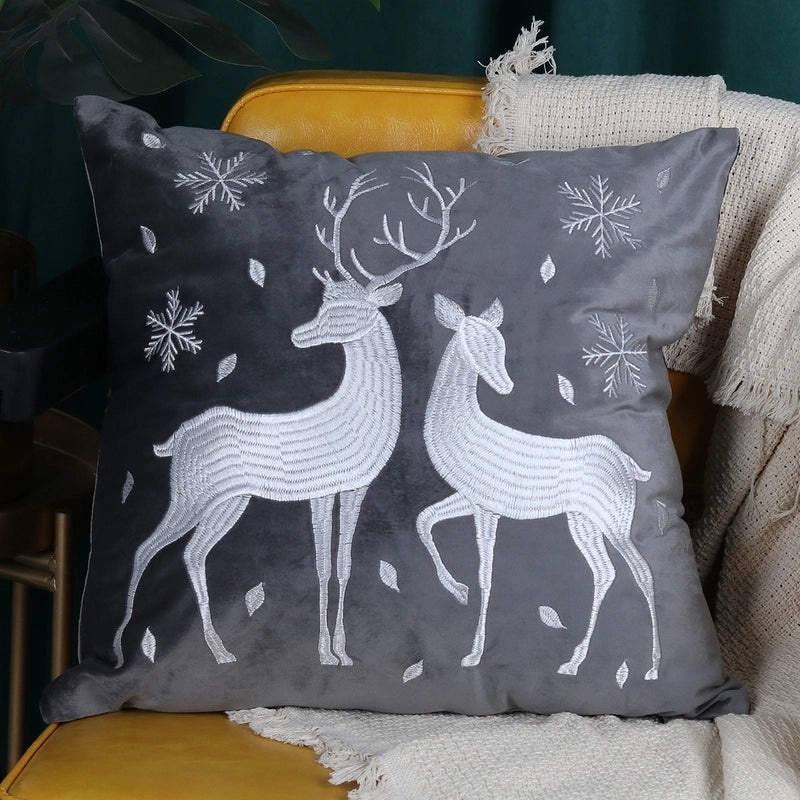 Christmas Tree and Reindeer Plush Pillow Covers|Home Decor Pillows