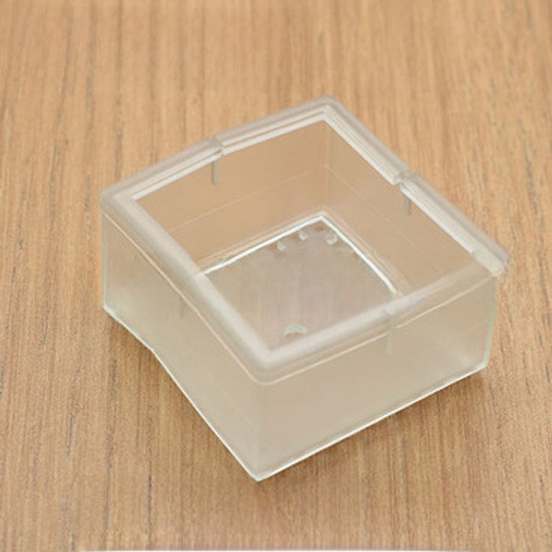 Transparent Non-slip Rubber Chair Leg Caps Thickened Floor Protectors Multi-size Furniture Feet Covers|Home & Living