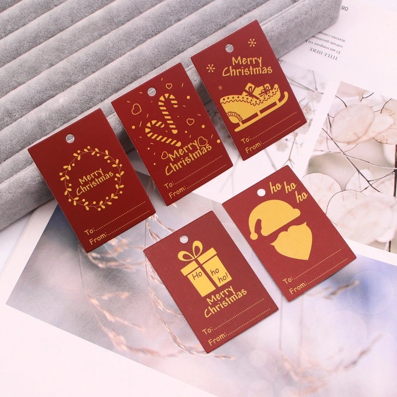 100 PCS Minimalist Christmas Color Block Jewelry Display Cards|Jewelry Packaging & Display