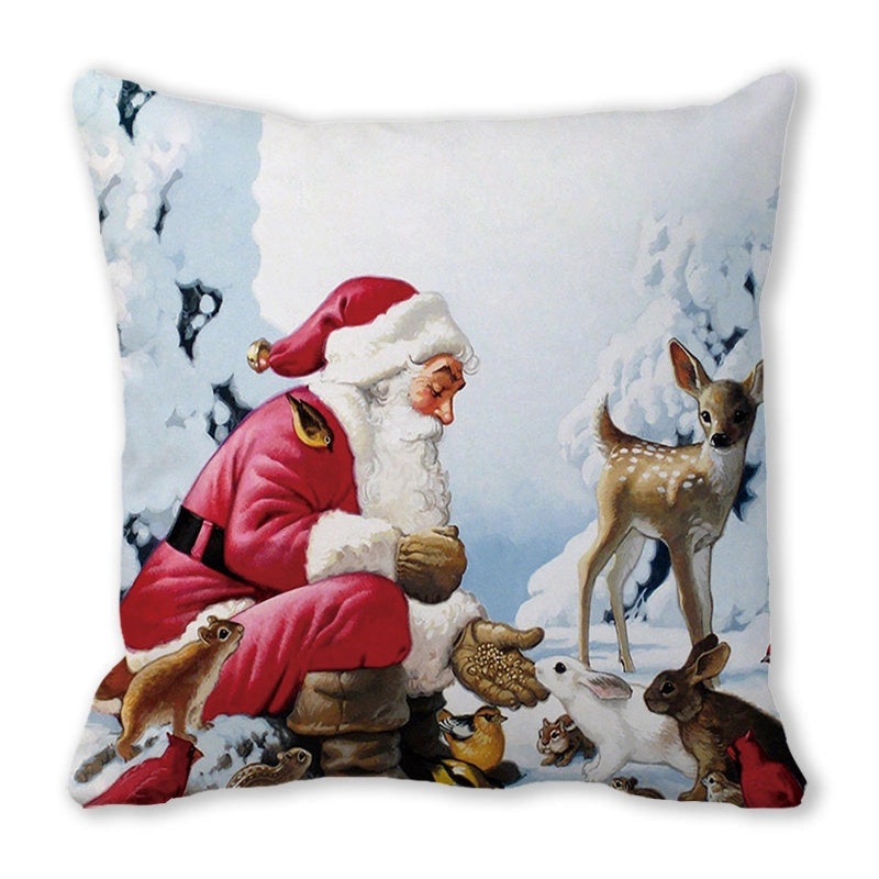 Festive Santa Pillow Covers for Couch Sofa Christmas Home Decor|Home Decor & Pillows