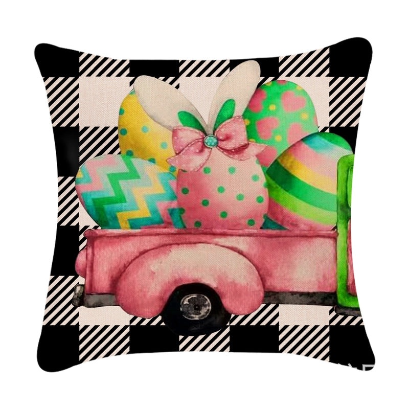 Minimalist Easter Rabbit Linen Pillow Covers for Couch and Sofa Decor | Home Decor Accessories