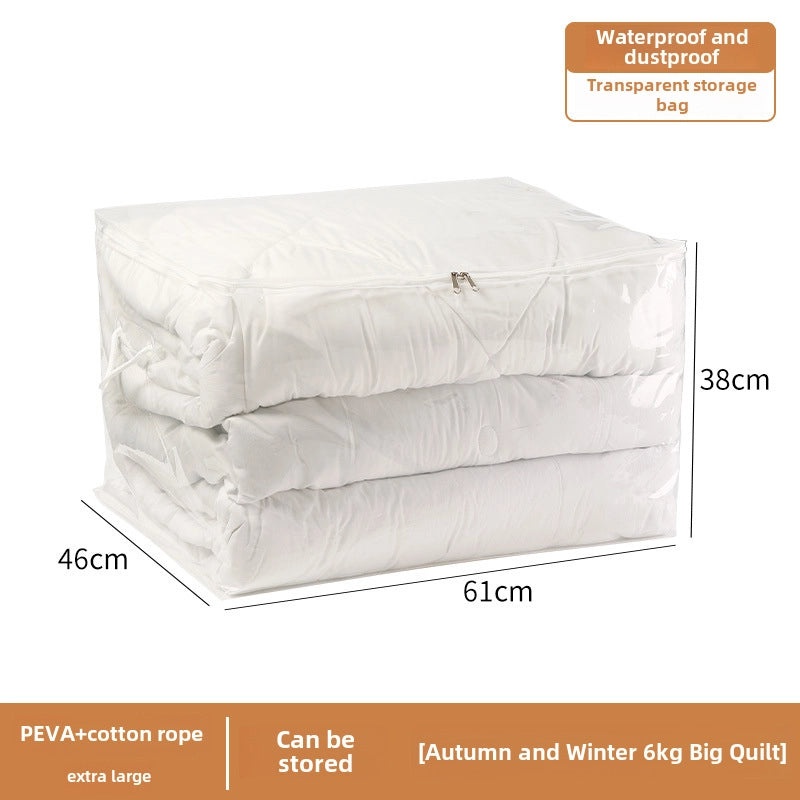 Large Transparent Quilt Storage Bag for Wardrobe | Home Storage & Organization
