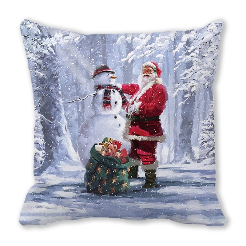Festive Santa Pillow Covers for Couch Sofa Christmas Home Decor|Home Decor & Pillows