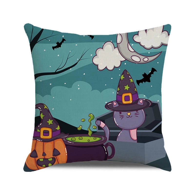 Halloween Cartoon Letter Dog Cat Plush Pillow Cushion for Couch Sofa|Home Decor
