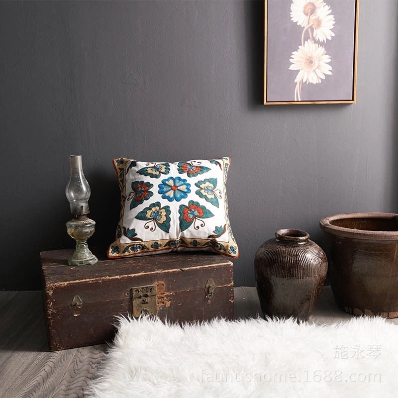 Tropical Floral Cotton Pillow Covers for Vacation Vibes|Home Decor & Bedding