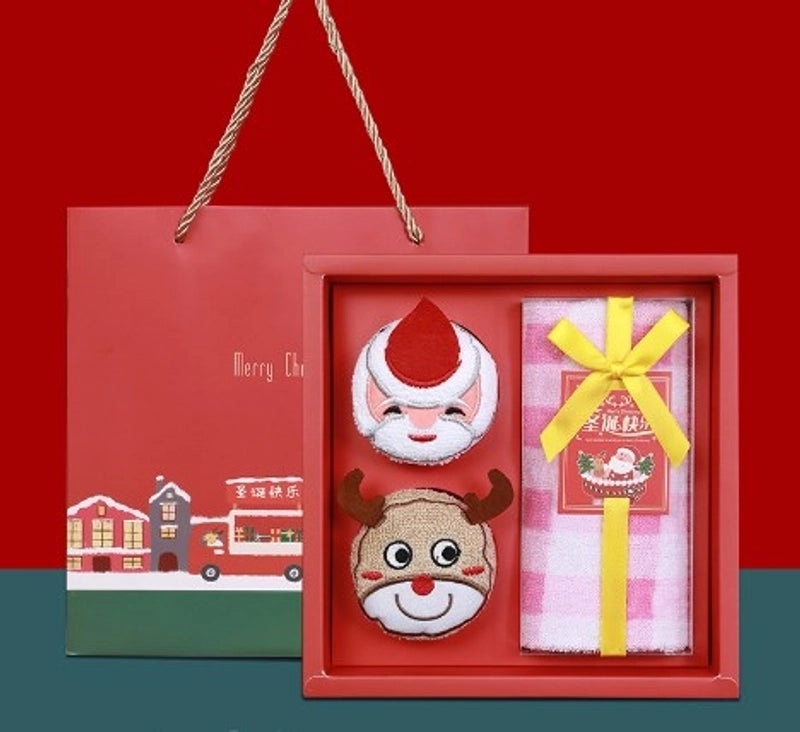 Christmas Holiday Party Favor Gift Bags Santa Claus Tree Design Family Gathering Festival Towels|Holiday Party Supplies