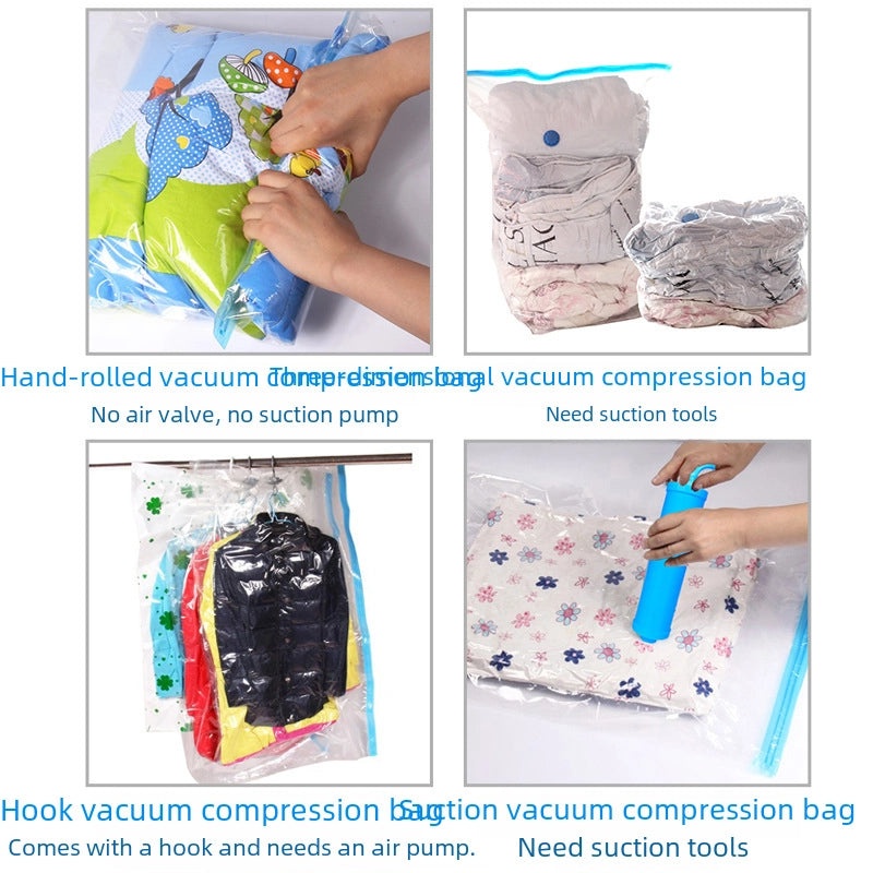 Vacuum Storage Bag for Quilts and Clothes Travel Compression Single Layer Suction Packing|Home Storage & Organization