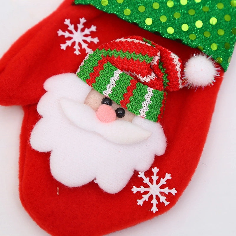 Festive Christmas Fabric Party Gift Bags for Holiday Celebration | Holiday Gift Bags